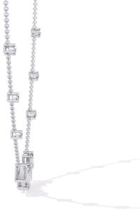 14K Solid Gold Emerald Cut Lab Grown Diamond Necklace