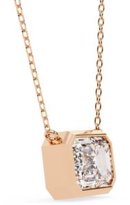 14k Solid Gold Emerald Cut Lab Grown Diamond Pendent