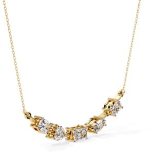 14K Solid Gold Lab Grown Diamond Necklace