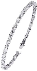 14K Solid Gold Oval Cut Lab Grown Diamond Bracelet