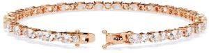 14K Solid Gold Oval Cut Lab Grown Diamond Bracelet