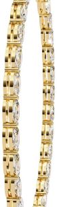 14k Solid Gold Oval Cut Diamond Necklace