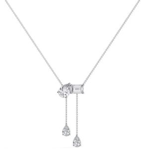 14K Solid Gold Pear Cut Lab Grown Diamond Necklace