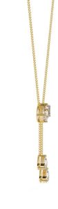 14K Solid Gold Pear Cut Lab Grown Diamond Necklace