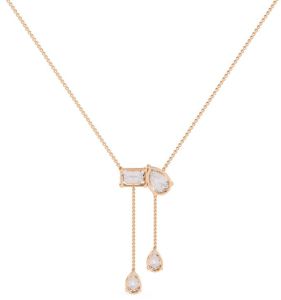 14K Solid Gold Pear Cut Lab Grown Diamond Necklace