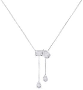 14K Solid Gold Pear Cut Lab Grown Diamond Necklace