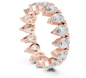 14K Solid Gold Pear Cut Lab Grown Diamond Ring
