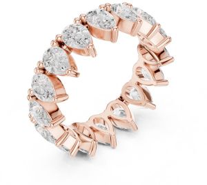 14K Solid Gold Pear Cut Lab Grown Diamond Ring