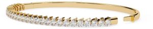 14K Solid Gold Pearl Cut Lab Grown Diamond Bracelet