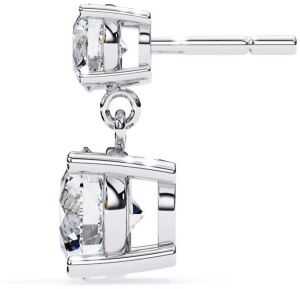 14K Solid Gold Round Cut 2.00 Carat Diamond Earring