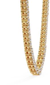 14k Solid Gold Round Cut Diamond Necklace