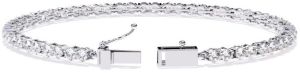 14K Solid Gold Round Cut Lab Grown Diamond Bracelet