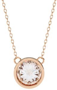 14k Solid Gold Round Cut Lab Grown Diamond Pendent