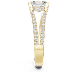 14K White Gold 1.5 CT Asscher Cut Diamond Ring