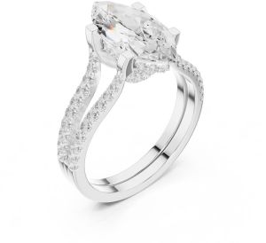 14K White Gold 1.50 Carat Marquise Cut Diamond Ring