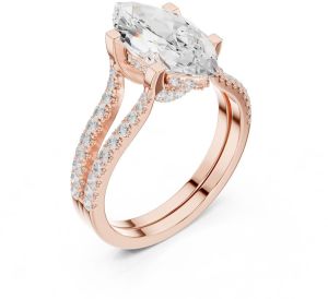 14K White Gold 1.50 Carat Marquise Cut Diamond Ring