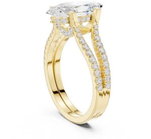 14K White Gold 1.50 Carat Marquise Cut Diamond Ring