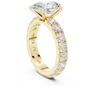 14K White Gold 3.00 CT Round Cut Diamond Ring