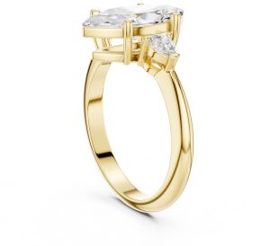 14K Yellow Gold 3.00 Carat Marquise Cut Diamond Ring