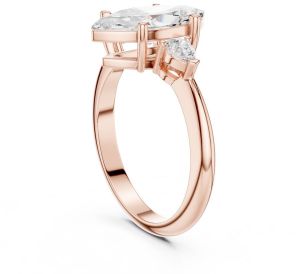 14K Yellow Gold 3.00 Carat Marquise Cut Diamond Ring