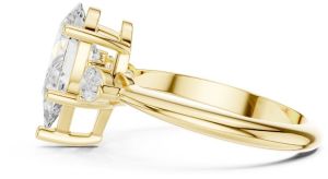 14K Yellow Gold 3.00 Carat Pear Cut Diamond Ring