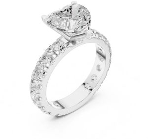 14K Yellow Gold 3.00 CT Heart Cut Diamond Ring