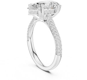 14K Yellow Gold 4.00 Carat Pear Cut Diamond Ring