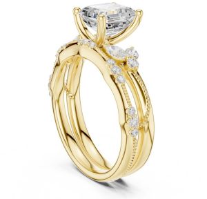 2.00 Carat Asscher Cut Lab Grown Diamond Ring