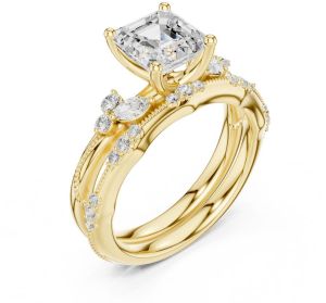 2.00 Carat Asscher Cut Lab Grown Diamond Ring