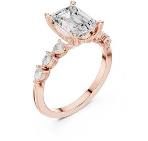 2.00 Carat Emerald Cut Lab Grown Diamond Ring