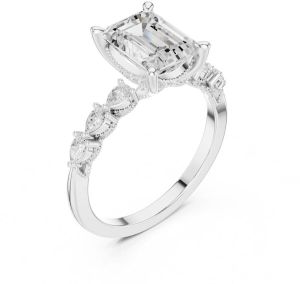 2.00 Carat Emerald Cut Lab Grown Diamond Ring