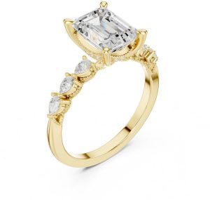 2.00 Carat Emerald Cut Lab Grown Diamond Ring