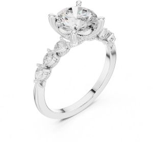 2.00 Carat Pear Cut Lab Grown Diamond Ring