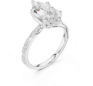 2.50 Carat Marquise Cut Lab Grown Diamond Ring
