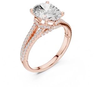 2.50 Carat Ovel Cut Lab Grown Diamond Ring