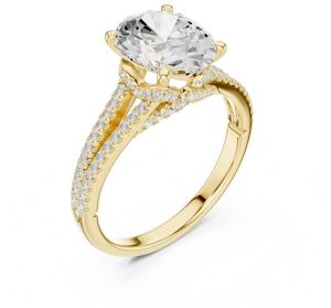 2.50 Carat Ovel Cut Lab Grown Diamond Ring
