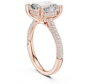 4.00 Carat Asscher Cut Lab Grown Diamond Ring