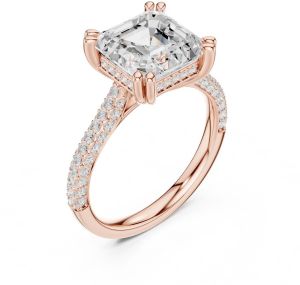 4.00 Carat Asscher Cut Lab Grown Diamond Ring