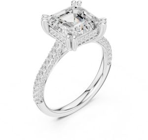 4.00 Carat Asscher Cut Lab Grown Diamond Ring