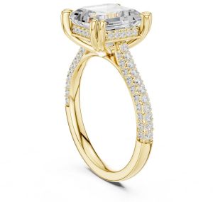 4.00 Carat Asscher Cut Lab Grown Diamond Ring