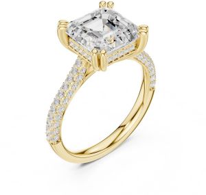 4.00 Carat Asscher Cut Lab Grown Diamond Ring