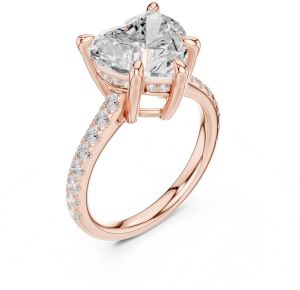 4.00 Carat Heart Cut Lab Grown Diamond Ring