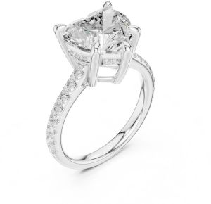4.00 Carat Heart Cut Lab Grown Diamond Ring