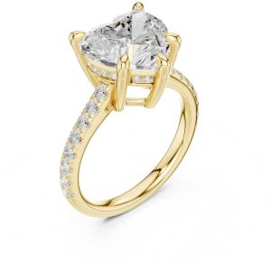 4.00 Carat Heart Cut Lab Grown Diamond Ring