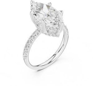 4.00 Carat Marquise Cut Lab Grown Diamond Ring