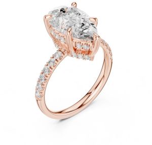 4.00 Carat Pear Cut Diamond Ring