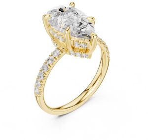 4.00 Carat Pear Cut Diamond Ring