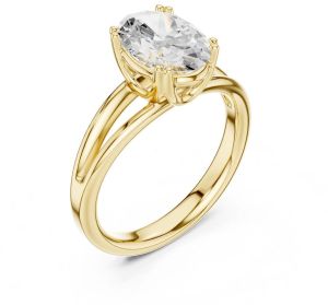 IGI Certified 1.0 CT Oval Cut Lab Grown Diamond Ring