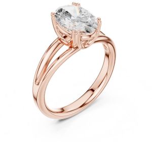 IGI Certified 1.0 CT Oval Cut Lab Grown Diamond Ring
