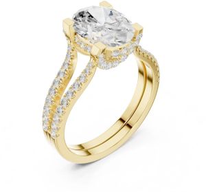 IGI Certified 1.5 CT Oval Cut Diamond Ring